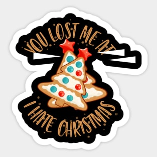 Funny christmas tree cake Sticker